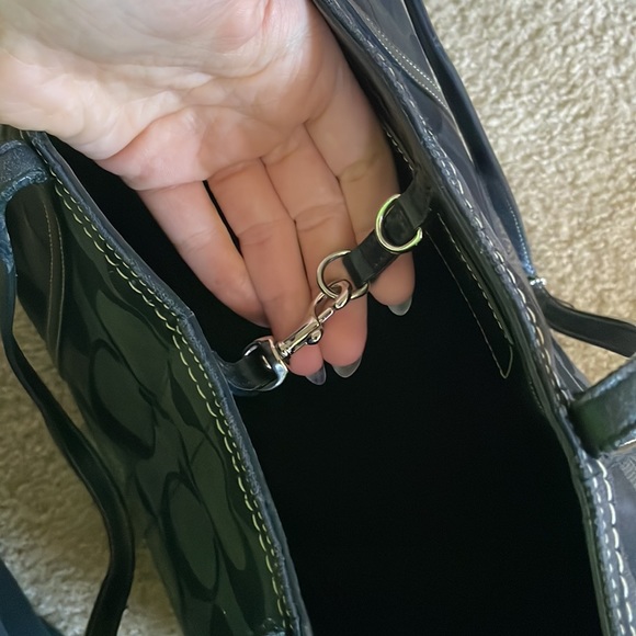 Coach Signature Stripe Tote Shoulder Bag - Picture 15 of 15